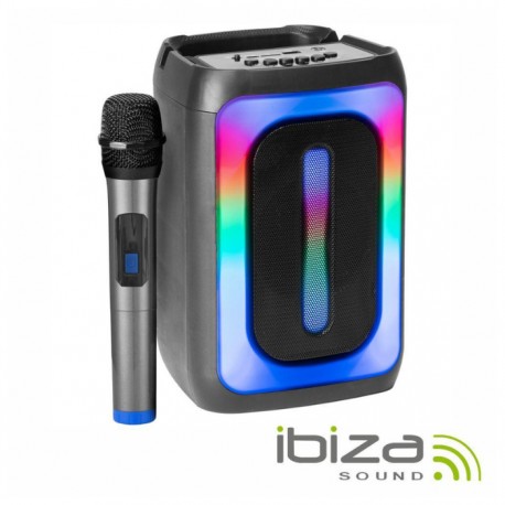 Coluna Amplificada 4" 100aW USB/BT/SD RGB - TWS IBIZA
