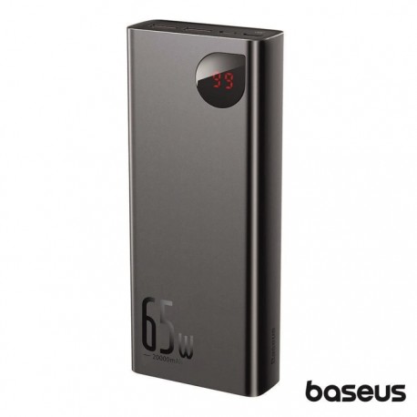 Powerbank 20000mAh PD QC 3.0 65W Preto Adaman BASEUS