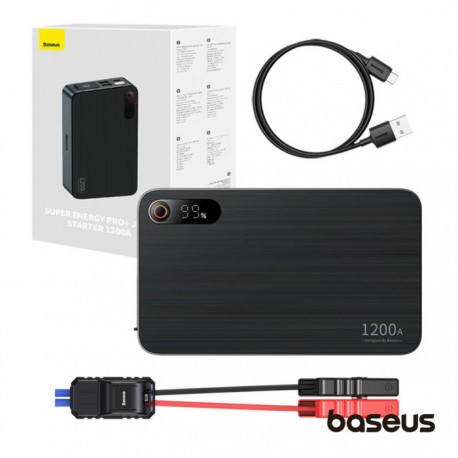 Arrancador de Baterias Auto 1200A C/Powerbank 2xUSB-A BASEUS