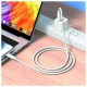 Cabo USB-C Macho / USB-C Macho 1m 60W PD Branco - XO