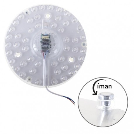 Módulo LED Circular c/ ímans Ø128mm 230VAC 12W 1000lm 6400K (branco frio) - Techtouch