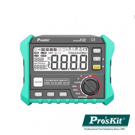 Testador de Segurança Elétrica RCD/LOOP - PROSKIT