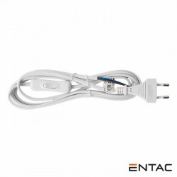 Cabo Alimentação C/ Interruptor 2.5m Branco - ENTAC
