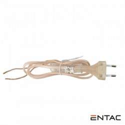 Cabo Alimentação C/ Interruptor 1m Transparente - ENTAC