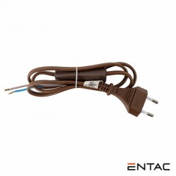 Cabo Alimentação C/ Interruptor 1m Castanho - ENTAC