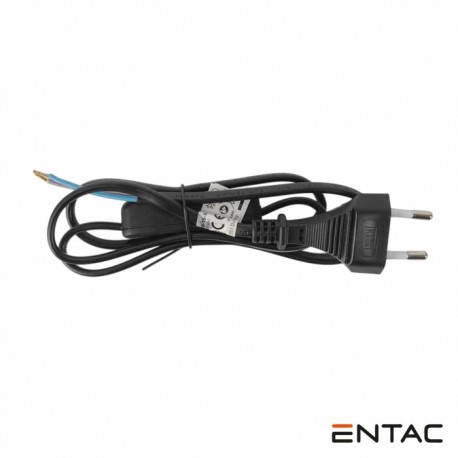 Cabo Alimentação C/ Interruptor 1m Preto - ENTAC