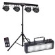 Suporte C/ 4 Projetores PAR + Estroboscópio C/ 4 LEDS COB