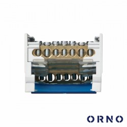 Bloco de Distribuição Energia Fileira Dupla P/ 11 Cabos - ORNO