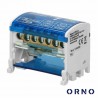Bloco de Distribuição Energia Fileira Dupla P/ 7 Cabos - ORNO