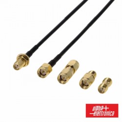 Cabo SMA Macho/Fêmea c/ 3 adaptadores 5m - ALPHA