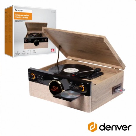 Gira-Discos 33/45/78RPM AM/FM/Cd/Cassete/SD 2x90W - DENVER
