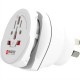 Adaptador de viagem Universal ➝ Schuko + Austrália/China