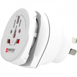 Adaptador de viagem Universal ➝ Schuko + Austrália/China