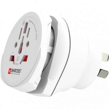 Adaptador de viagem Universal ➝ Schuko + Austrália/China