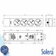 Extensão Elétrica 4x Schuko Preto - SOLERA