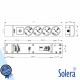 Extensão Elétrica 4x Schuko C/ Interruptor Preto - SOLERA