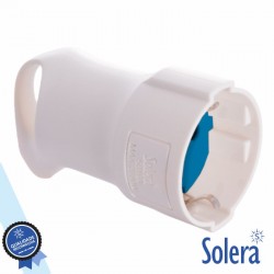 Ficha Schuko Fêmea 2P+E 16A 250V Branco - SOLERA