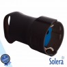 Ficha Schuko Fêmea 2P+E 16A 250V Preto - SOLERA