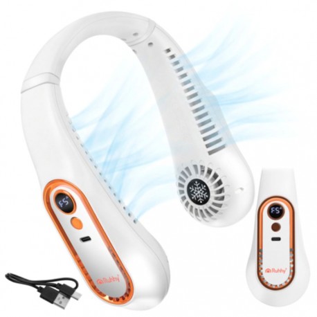 Ventoinha de Pescoço 5W USB Recarregável C/ Display