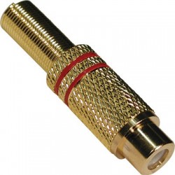 Ficha RCA Fêm. Extensão Dourada 6mm-Verm.